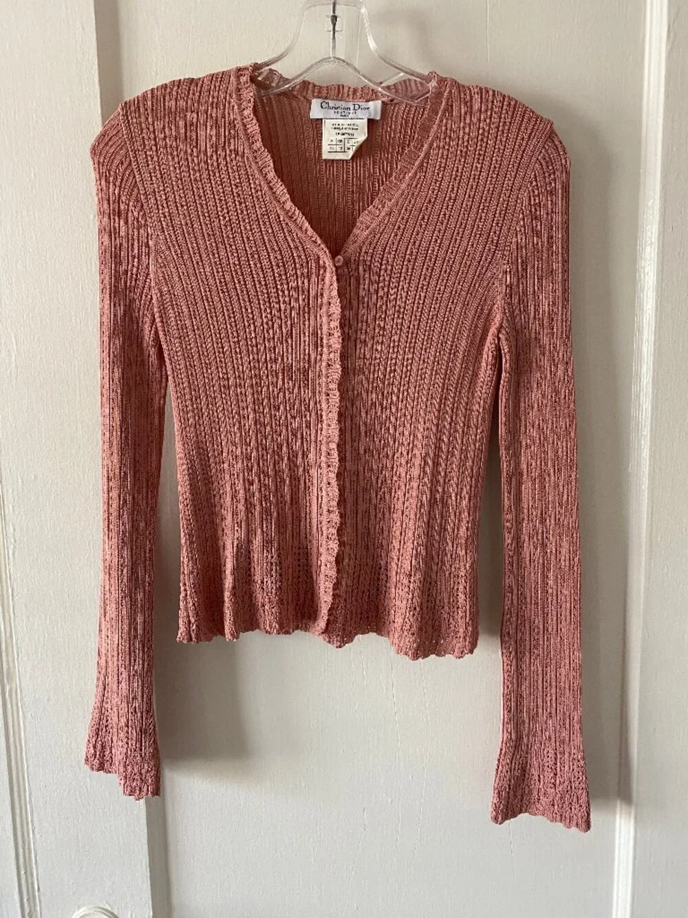 Gorgeous Christian Dior Fine Gauge Knit Cardigan